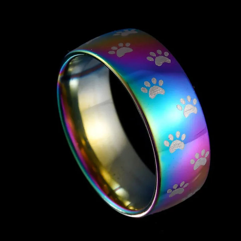 Emily & Isabella Brooks | Handmade Stainless Steel Paw Print Ring