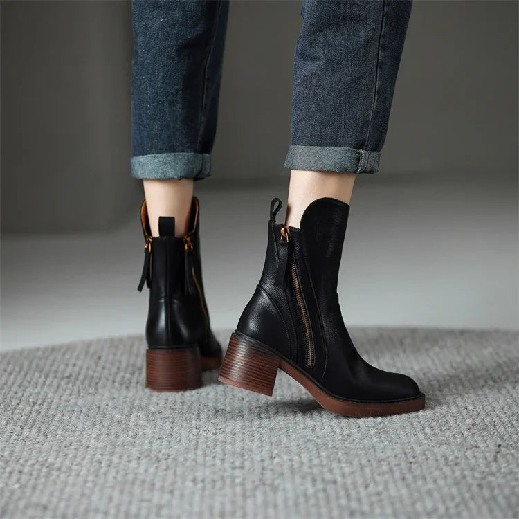 Emily & Isabella Brooks | Women's Leather Ankle Boots