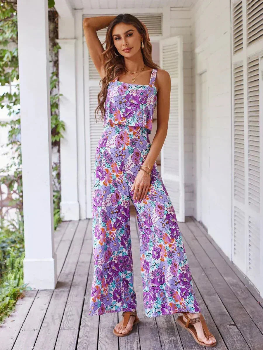Emily & Isabella Brooks | Floral Wide-leg Jumpsuit
