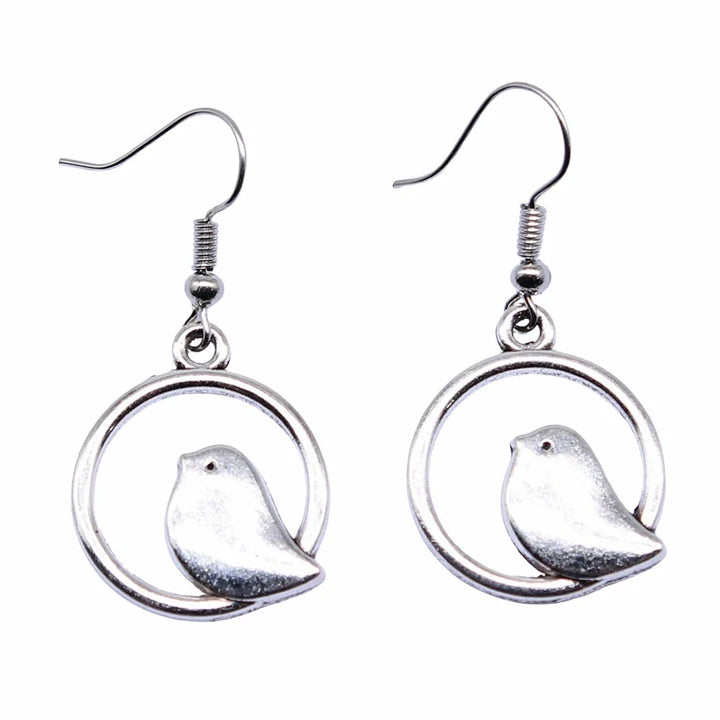 Emily & Isabella Brooks | Handmade Boho Bird Charm Drop Earrings