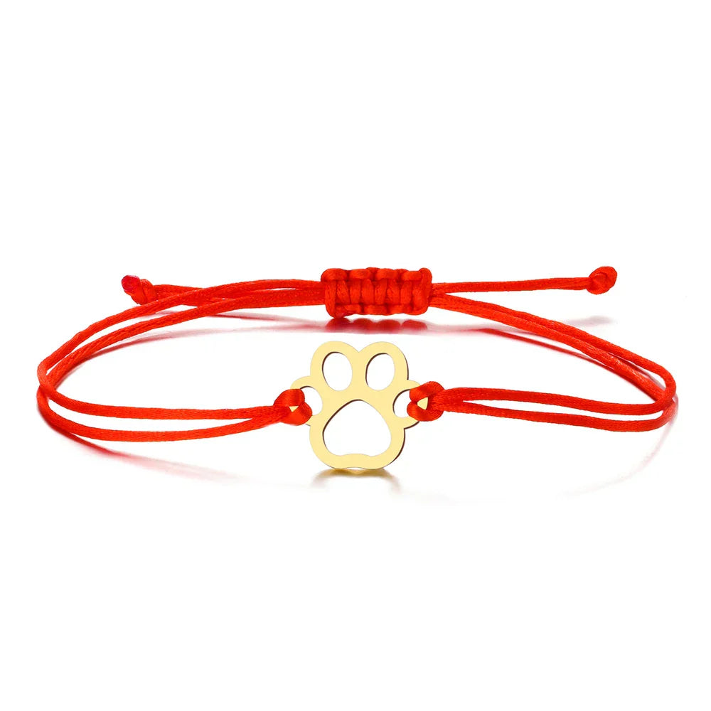 Emily & Isabella Brooks | Adjustable Cord Bracelet in Black and Red
