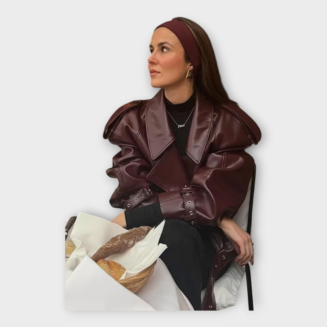 Emily & Isabella Brooks | Leather Jacket with Belt