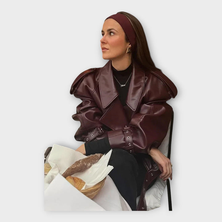 Emily & Isabella Brooks | Leather Jacket with Belt