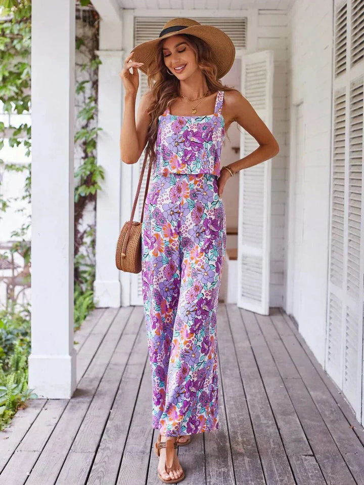 Emily & Isabella Brooks | Floral Wide-leg Jumpsuit