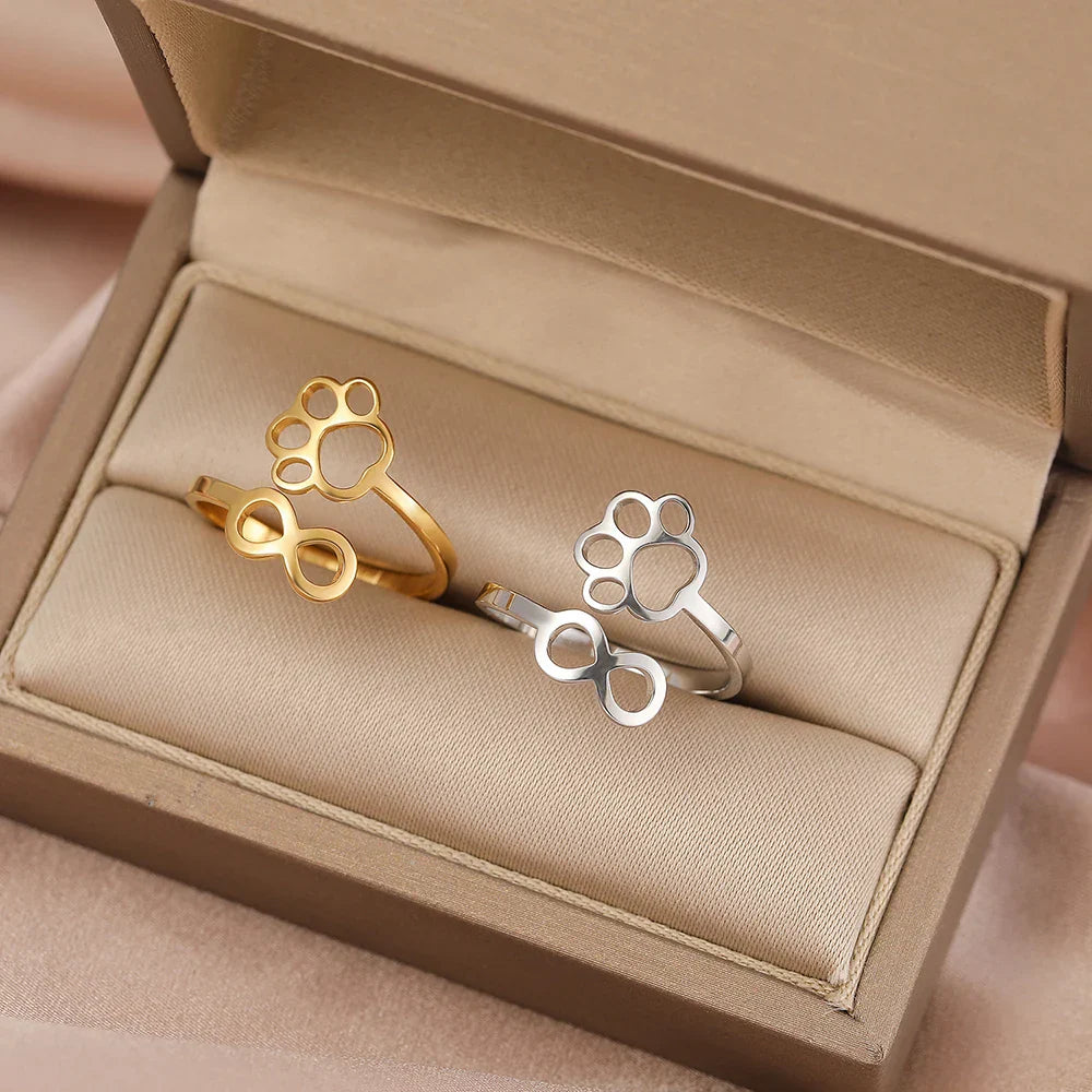 Emily & Isabella Brooks | Adjustable Infinity Ring – Stainless Steel