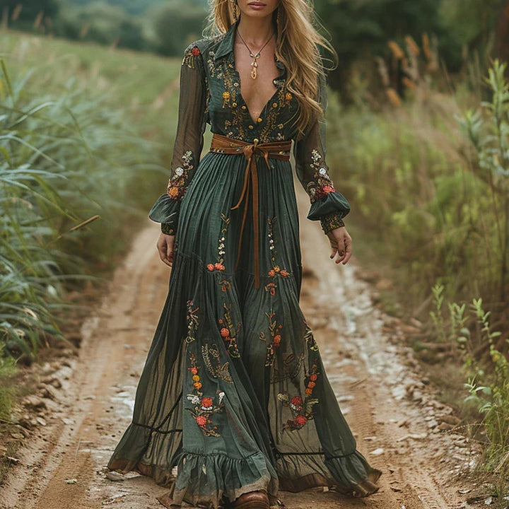 Emily & Isabella Brooks | Boho Floral Maxi Dress