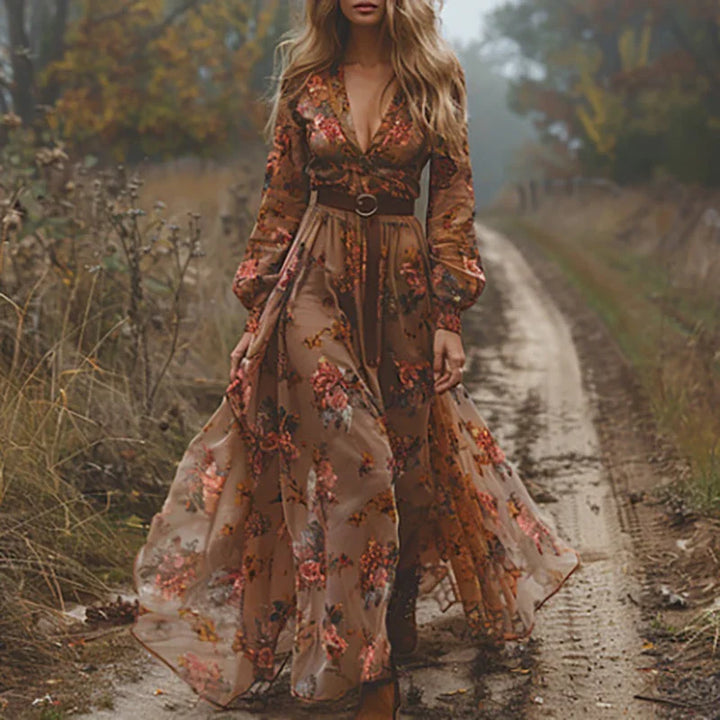 Emily & Isabella Brooks | Boho Floral Maxi Dress