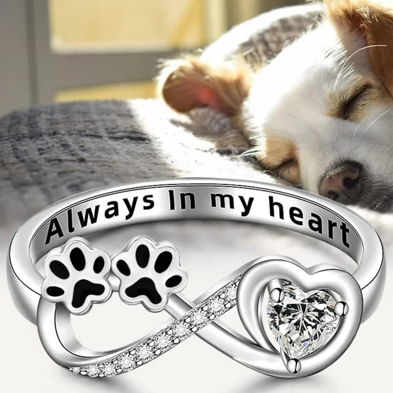 Emily & Isabella Brooks | Zirconia Ring with Heart and Infinity Design