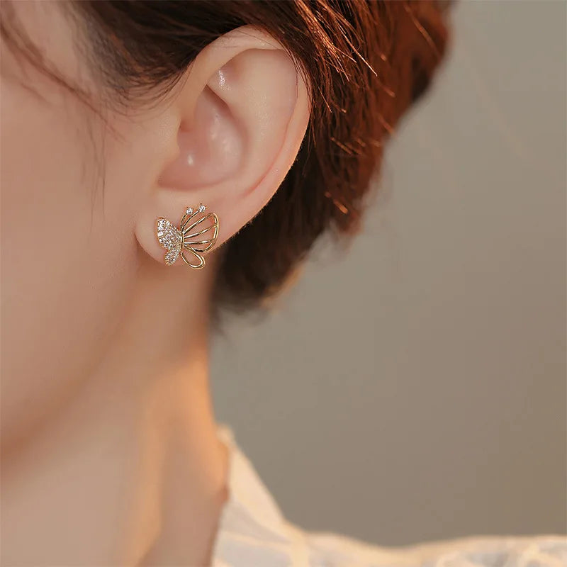 Emily & Isabella Brooks | Zircon Butterfly Stud Earrings