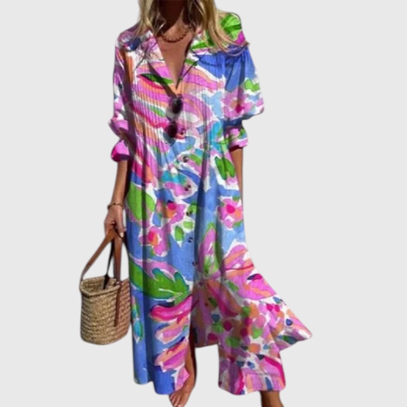 Emily & Isabella Brooks | Maxi Dress in Bloom Boldly Print