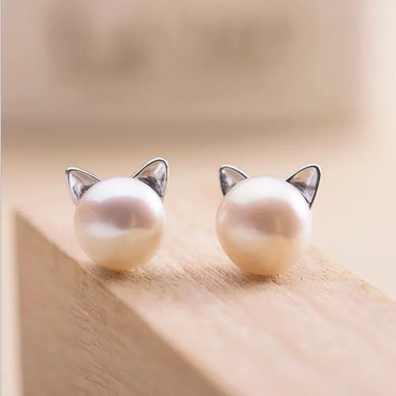 Emily & Isabella Brooks | Sterling Silver Pearl Stud Earrings