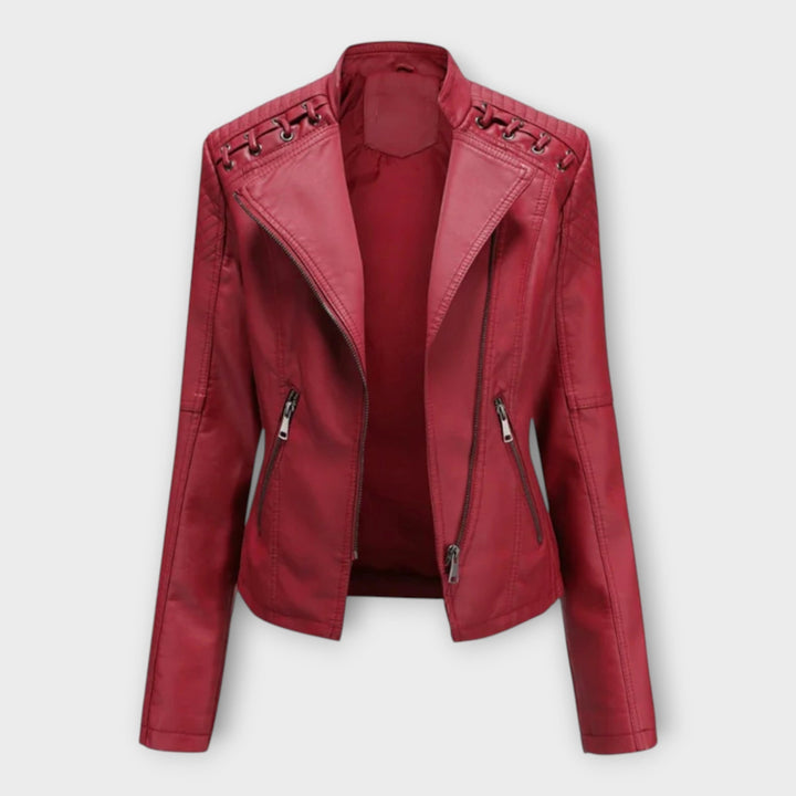 Emily & Isabella Brooks | Leather Jacket, Modern Fit, Elegant Design