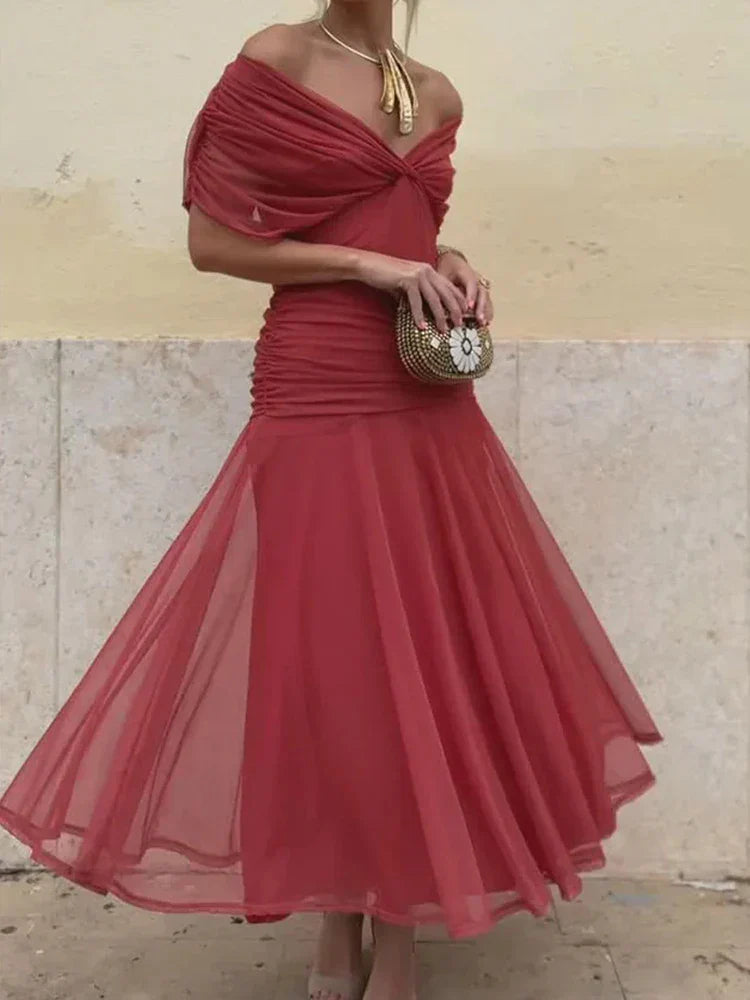 Emily & Isabella Brooks | Elegant Dress with V-Neckline
