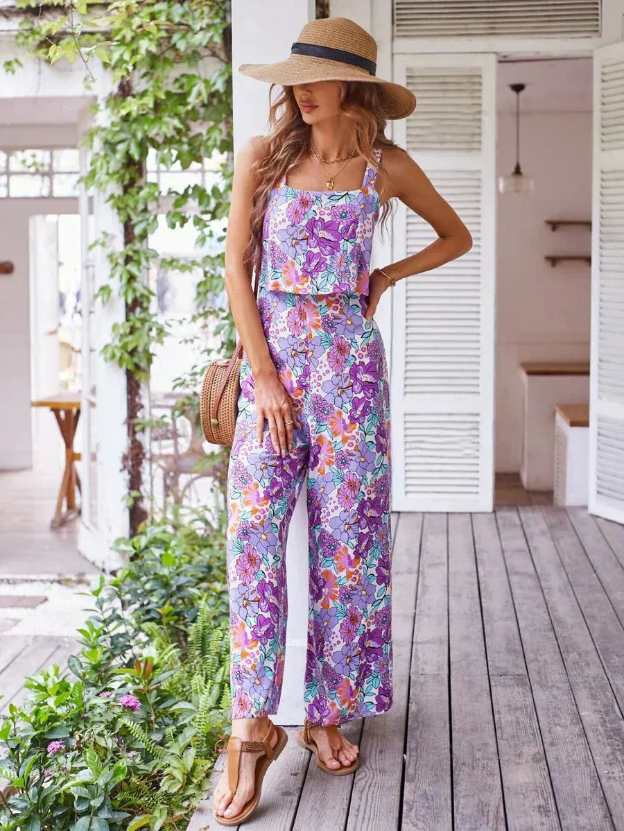 Emily & Isabella Brooks | Floral Wide-leg Jumpsuit