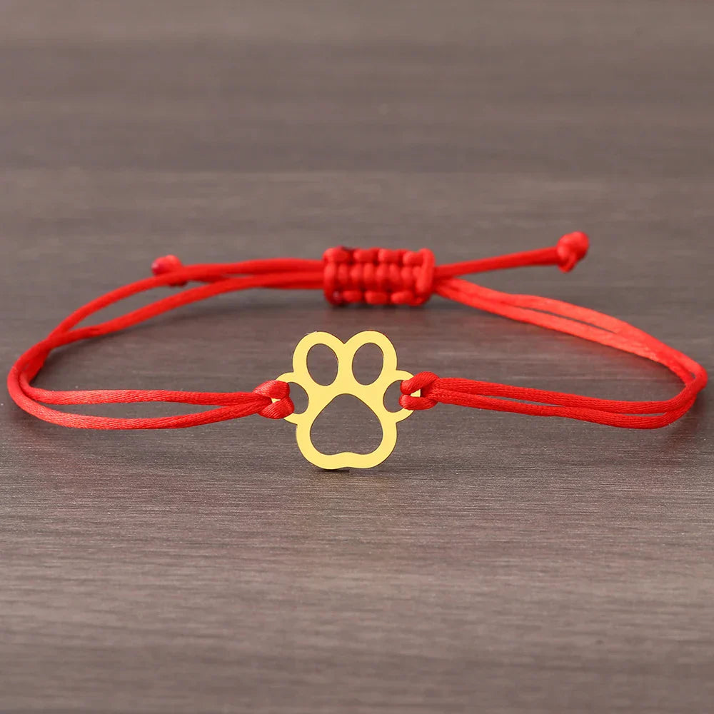 Emily & Isabella Brooks | Adjustable Cord Bracelet in Black and Red