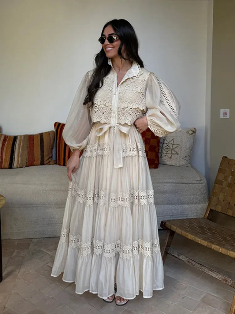 Emily & Isabella Brooks | Embroidery Maxi Dress