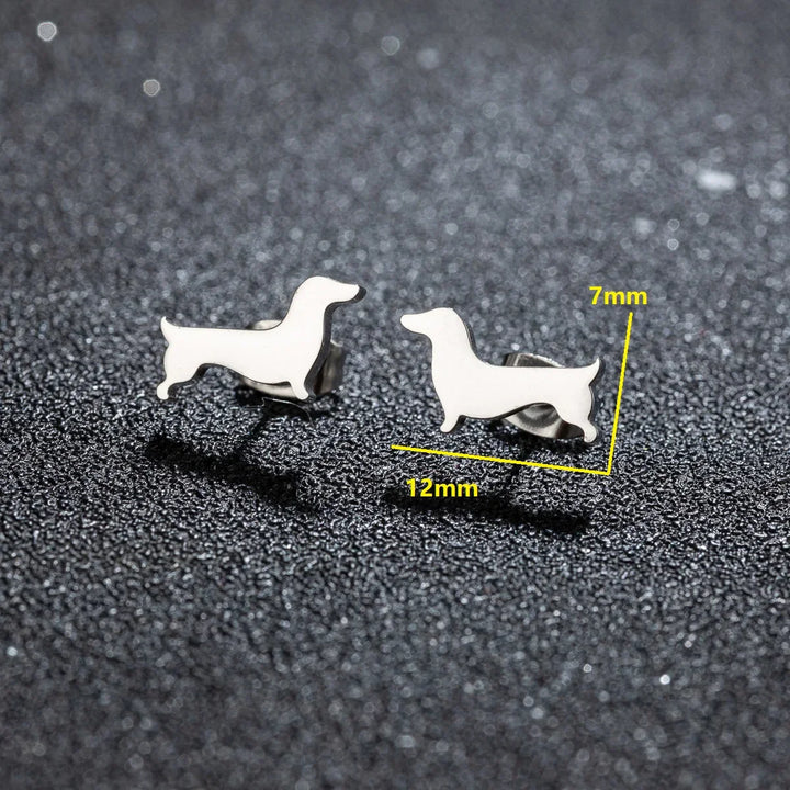 Emily & Isabella Brooks | Dachshund Stud Earrings
