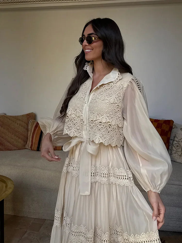 Emily & Isabella Brooks | Embroidery Maxi Dress