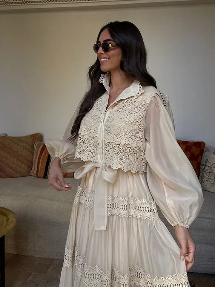 Emily & Isabella Brooks | Embroidery Maxi Dress