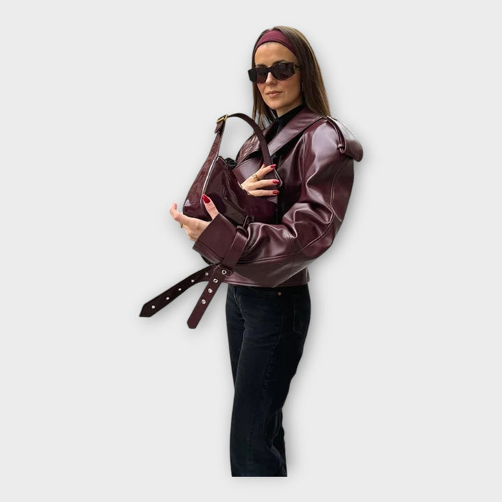 Emily & Isabella Brooks | Leather Jacket with Belt