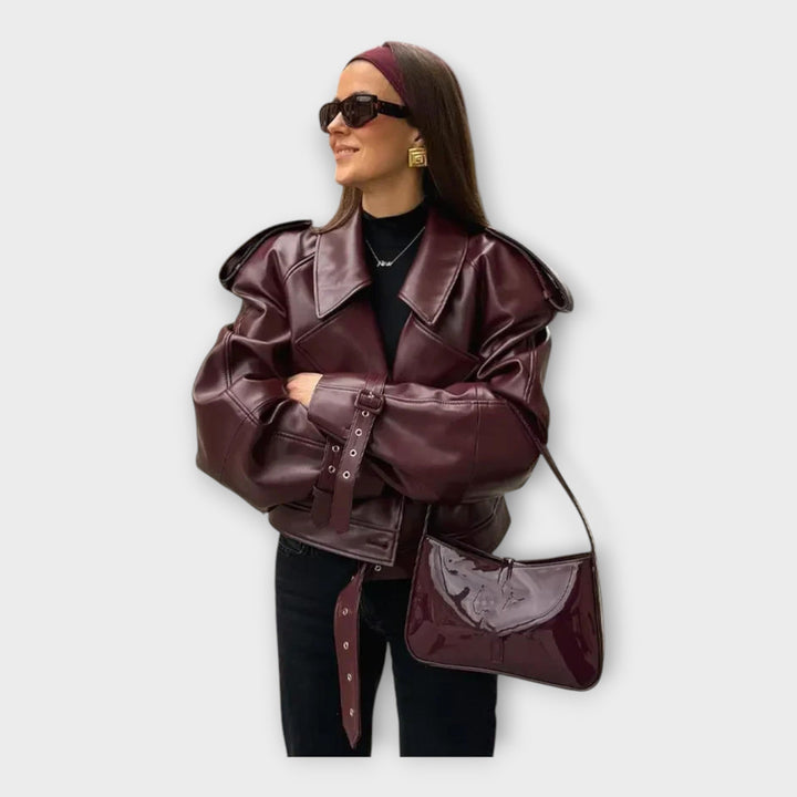 Emily & Isabella Brooks | Leather Jacket with Belt