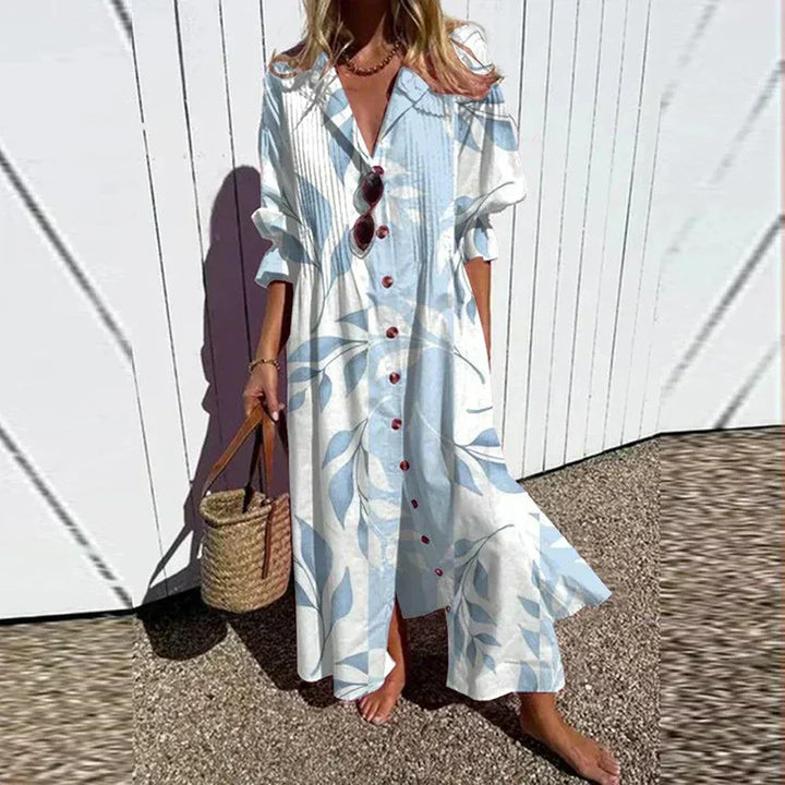 Emily & Isabella Brooks | Boho Maxi Dress with V Neck