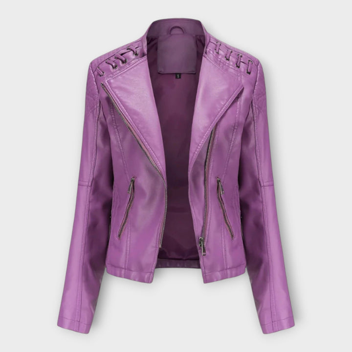 Emily & Isabella Brooks | Leather Jacket, Modern Fit, Elegant Design