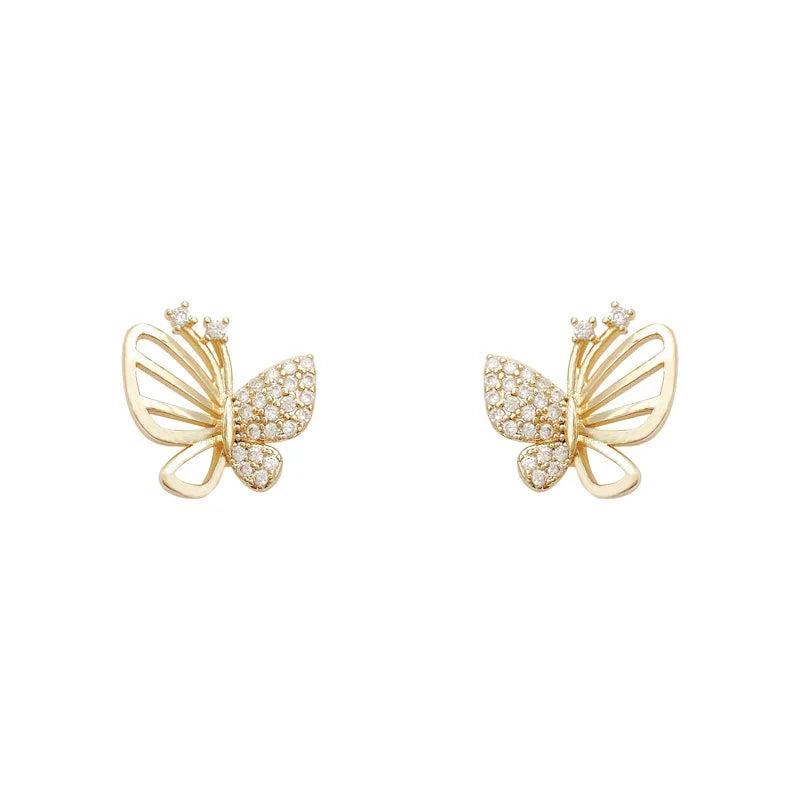 Emily & Isabella Brooks | Zircon Butterfly Stud Earrings