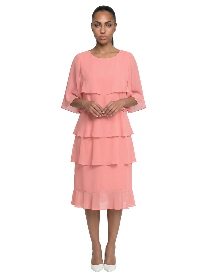Emily & Isabella Brooks | Layered Tier Midi Dress