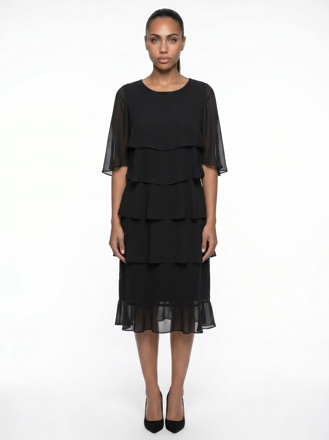 Emily & Isabella Brooks | Layered Tier Midi Dress