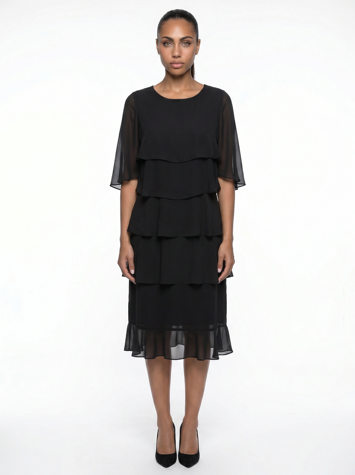 Emily & Isabella Brooks | Layered Tier Midi Dress