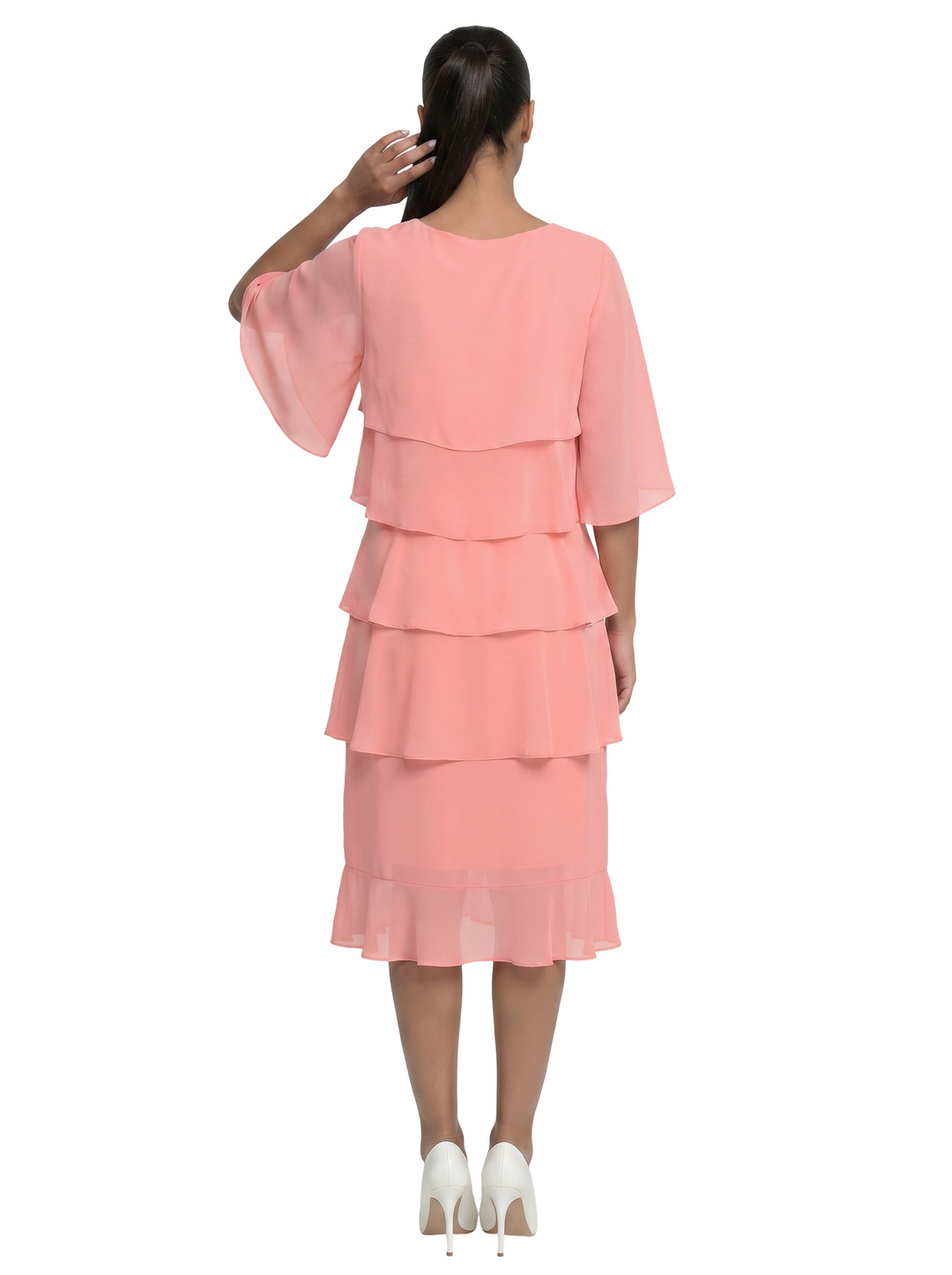 Emily & Isabella Brooks | Layered Tier Midi Dress