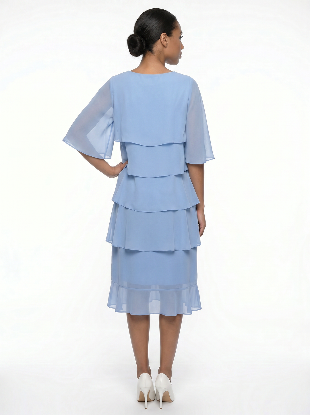 Emily & Isabella Brooks | Layered Tier Midi Dress