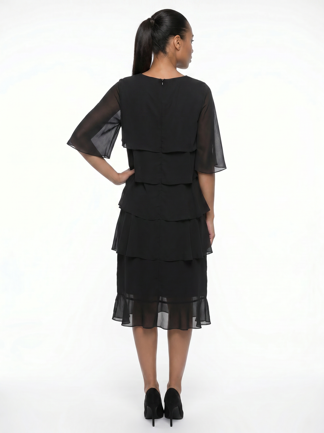Emily & Isabella Brooks | Layered Tier Midi Dress