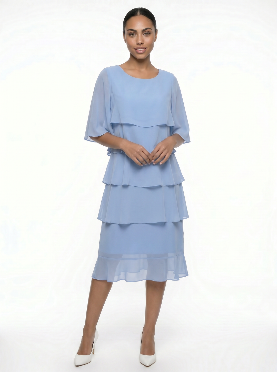 Emily & Isabella Brooks | Layered Tier Midi Dress