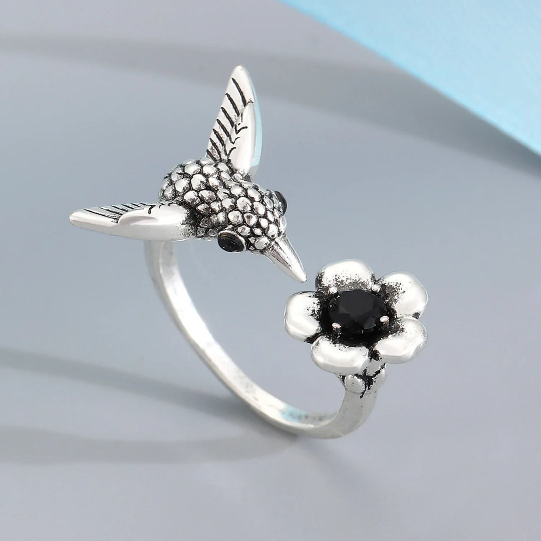 Emily & Isabella Brooks | Adjustable Open Bird Ring in Silver