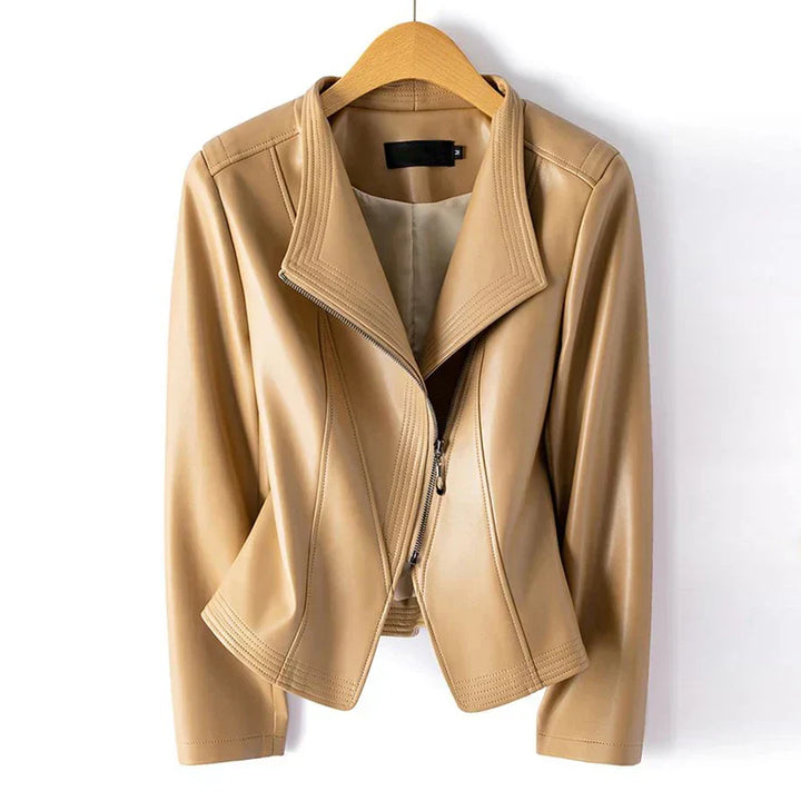 Emily & Isabella Brooks | Sheepskin Leather Motorcycle Jacket