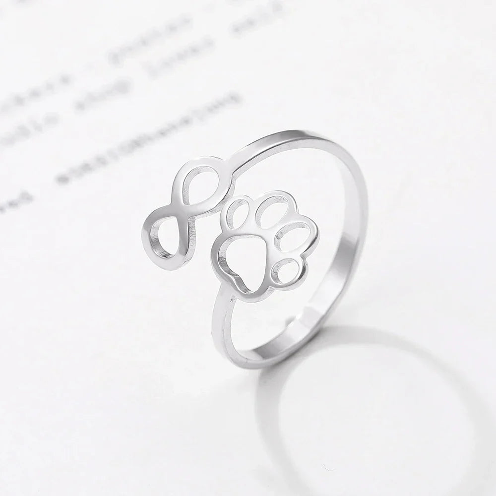 Emily & Isabella Brooks | Adjustable Infinity Ring – Stainless Steel