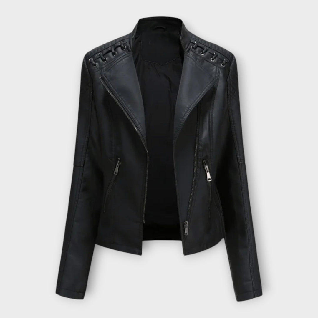 Emily & Isabella Brooks | Leather Jacket, Modern Fit, Elegant Design
