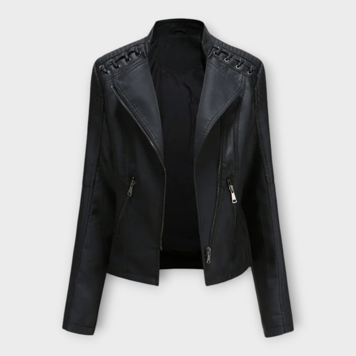 Emily & Isabella Brooks | Leather Jacket, Modern Fit, Elegant Design