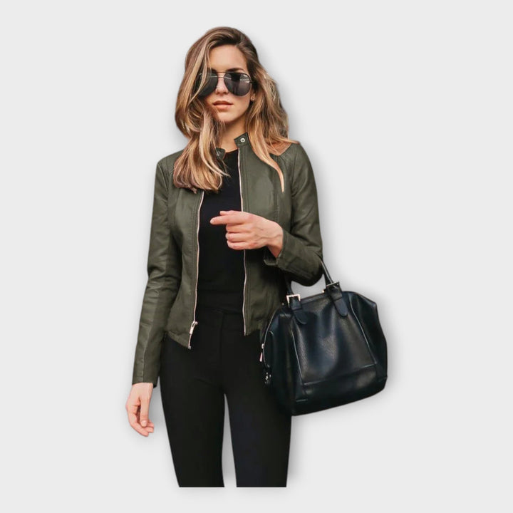 Emily & Isabella Brooks | Leather Jacket in Modern Fit