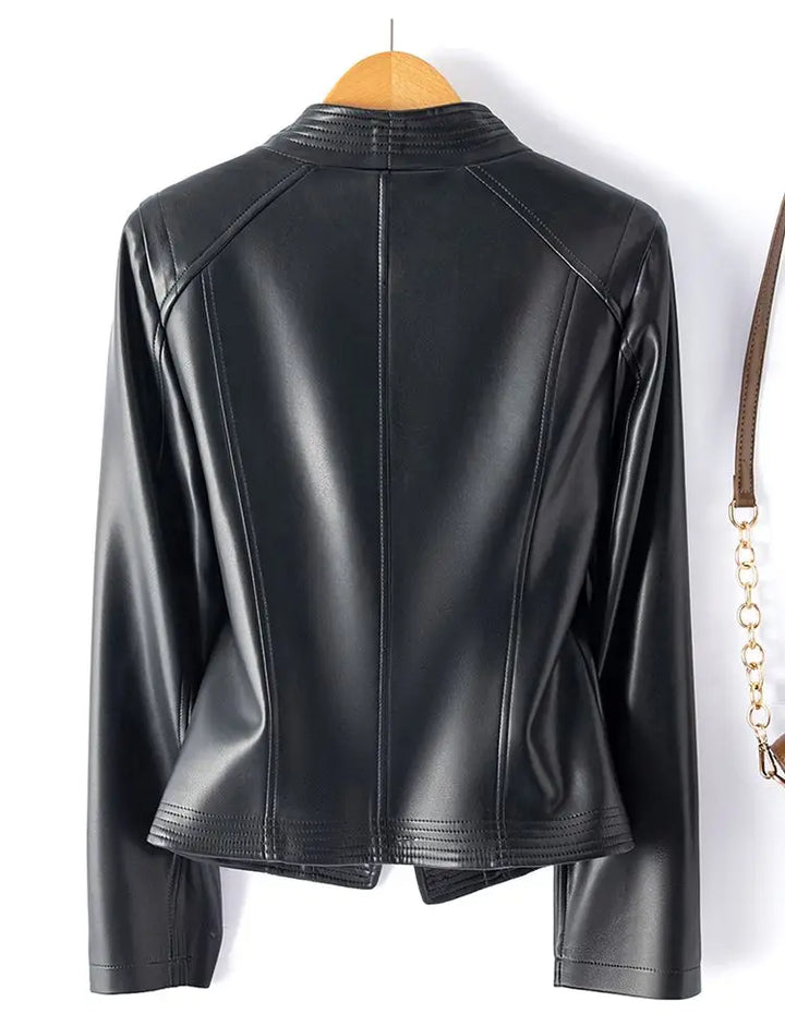Emily & Isabella Brooks | Sheepskin Leather Motorcycle Jacket