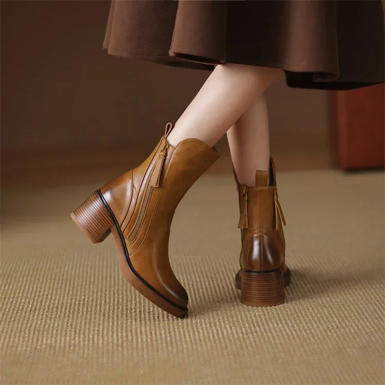 Emily & Isabella Brooks | Women's Leather Ankle Boots