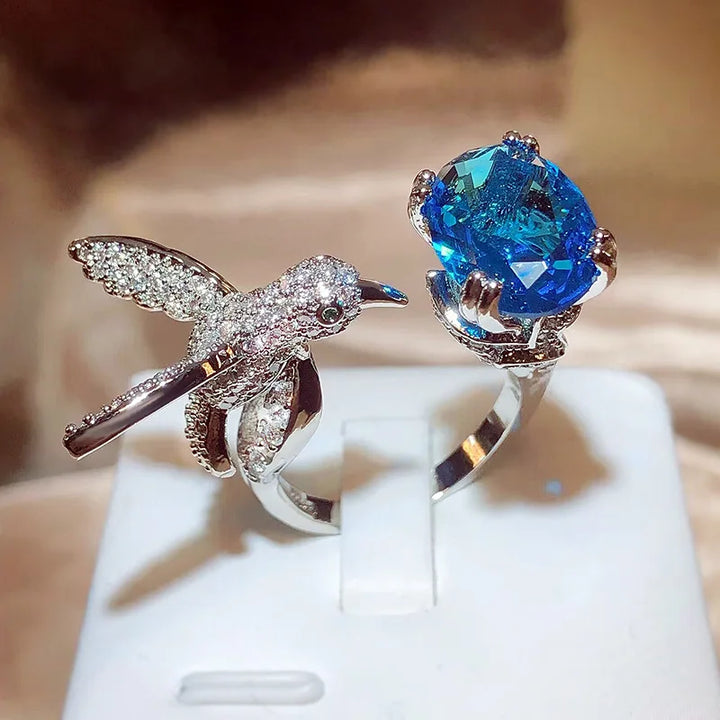 Emily & Isabella Brooks | Adjustable Gemstone Ring – Zircon, 14K Gold Plated
