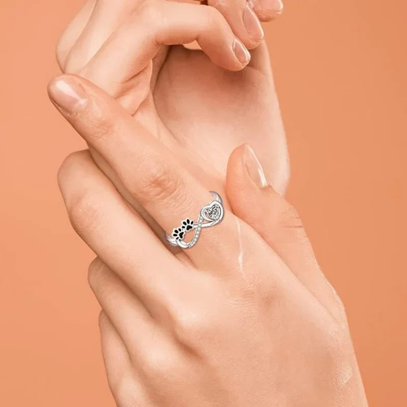 Emily & Isabella Brooks | Zirconia Ring with Heart and Infinity Design