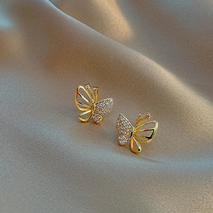 Emily & Isabella Brooks | Zircon Butterfly Stud Earrings