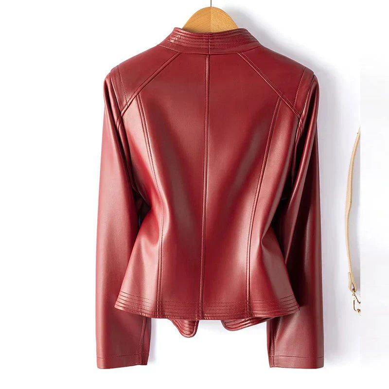 Emily & Isabella Brooks | Sheepskin Leather Motorcycle Jacket