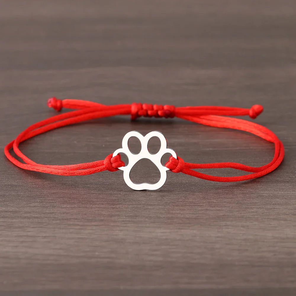 Emily & Isabella Brooks | Adjustable Cord Bracelet in Black and Red