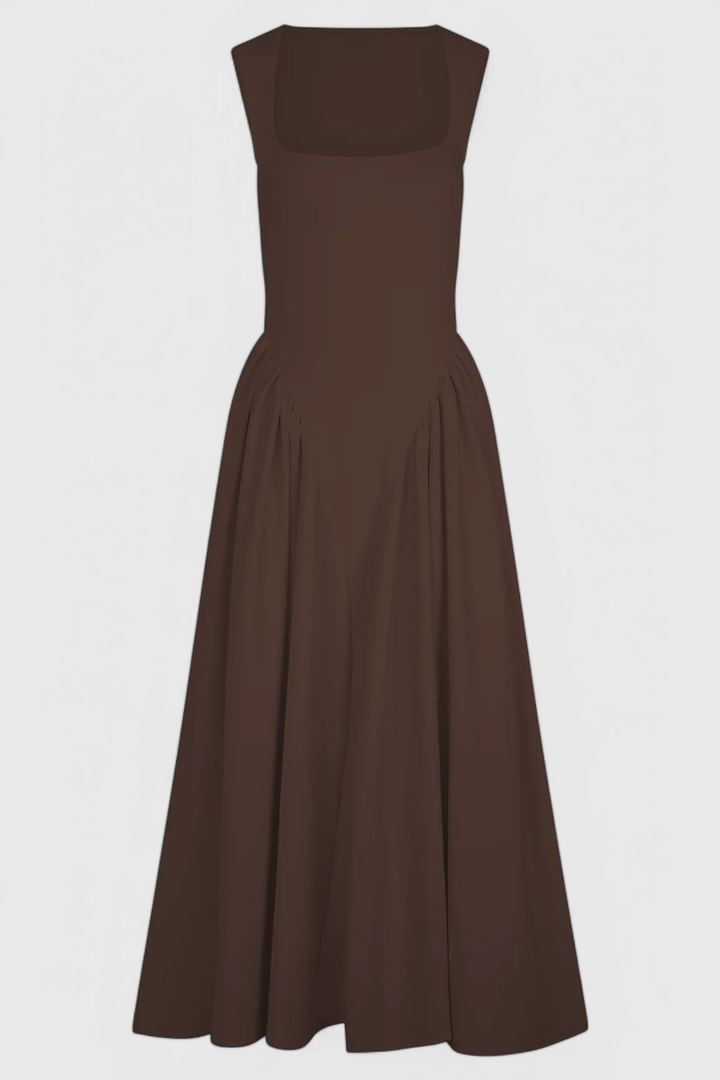 Emily & Isabella Brooks | Midi Dress with Square Neckline