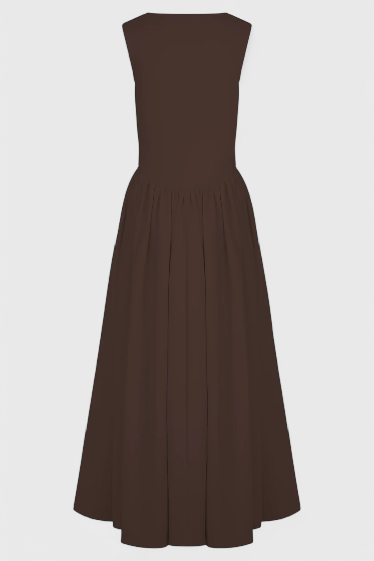 Emily & Isabella Brooks | Midi Dress with Square Neckline